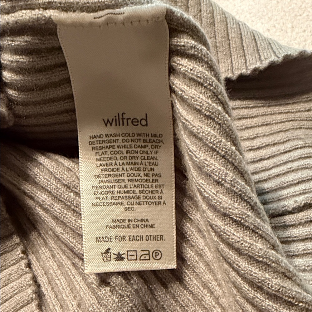 Wilfred Gray/Blue Ribbed Midi Dress - Picture 4 of 5